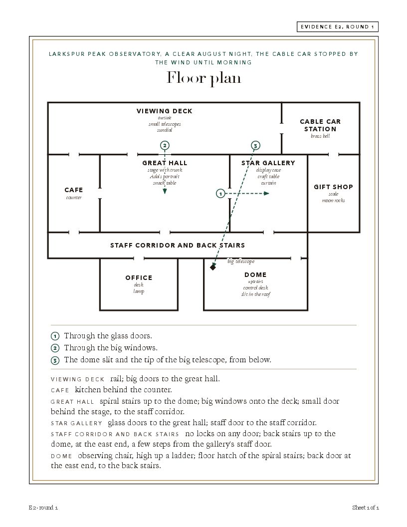 From the first envelope: Floor plan